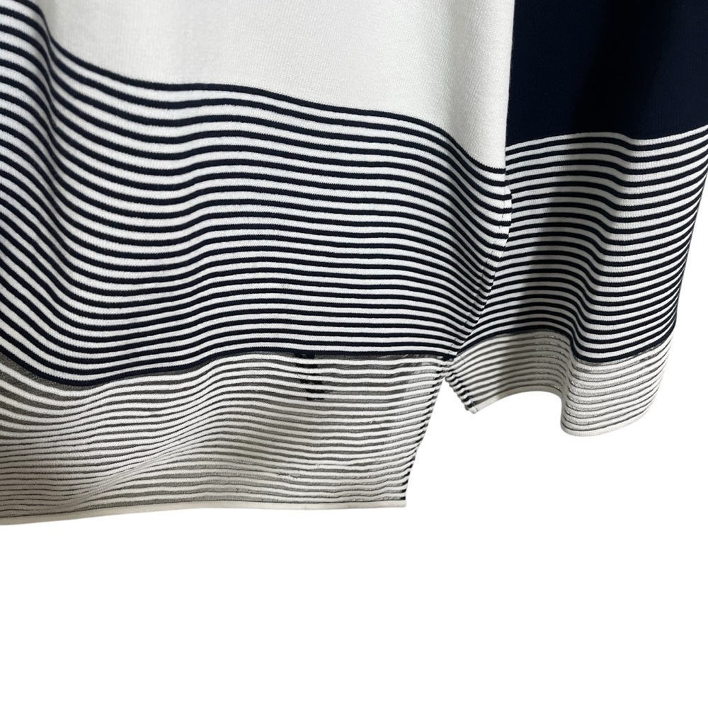 ST. JOHN Colorblock Tech Knit Short Sleeve Midi Dress - Picture 6 of 14